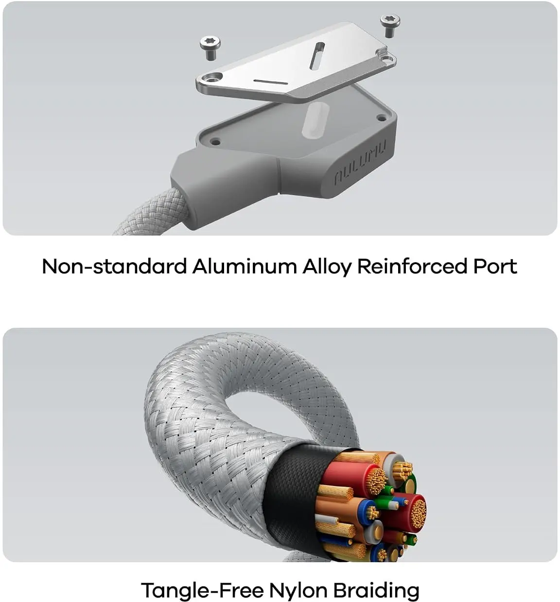 AULUMU M07 USB-C - USB-C Kabel 240W Fast Charge 10Gbps 4K 60Hz 1.2 M Aluminium afbeelding 7