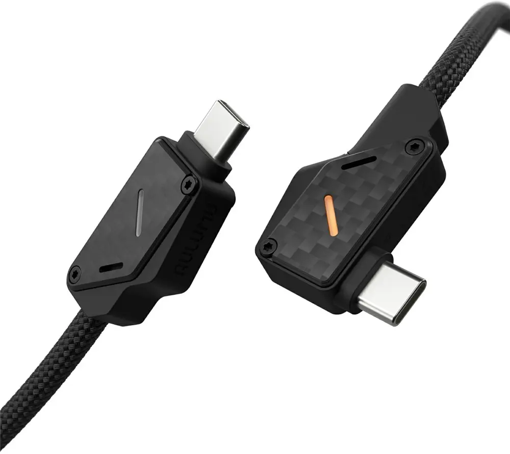 AULUMU M07 USB-C naar USB-C Kabel 240W Fast Charge 10Gbps 4K 60Hz 1.2 M Carbon afbeelding 5