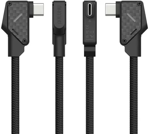 AULUMU M07 USB-C naar USB-C Kabel 240W Fast Charge 10Gbps 4K 60Hz 1.2 M Carbon afbeelding 4