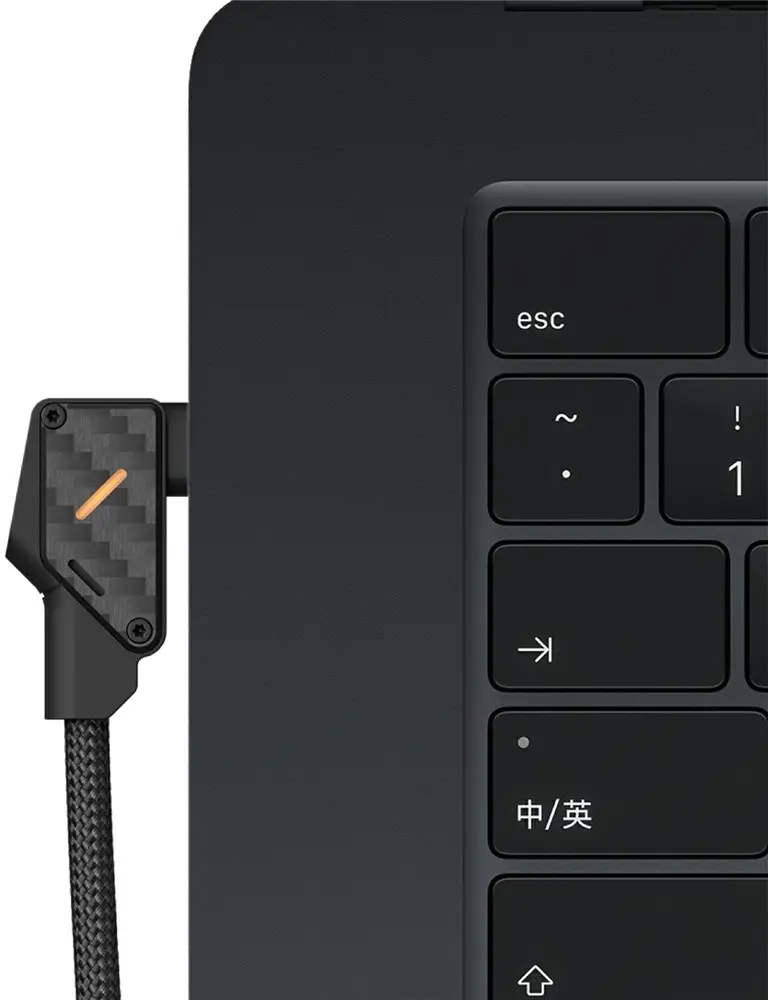 AULUMU M07 USB-C naar USB-C Kabel 240W Fast Charge 10Gbps 4K 60Hz 1.2 M Carbon afbeelding 6
