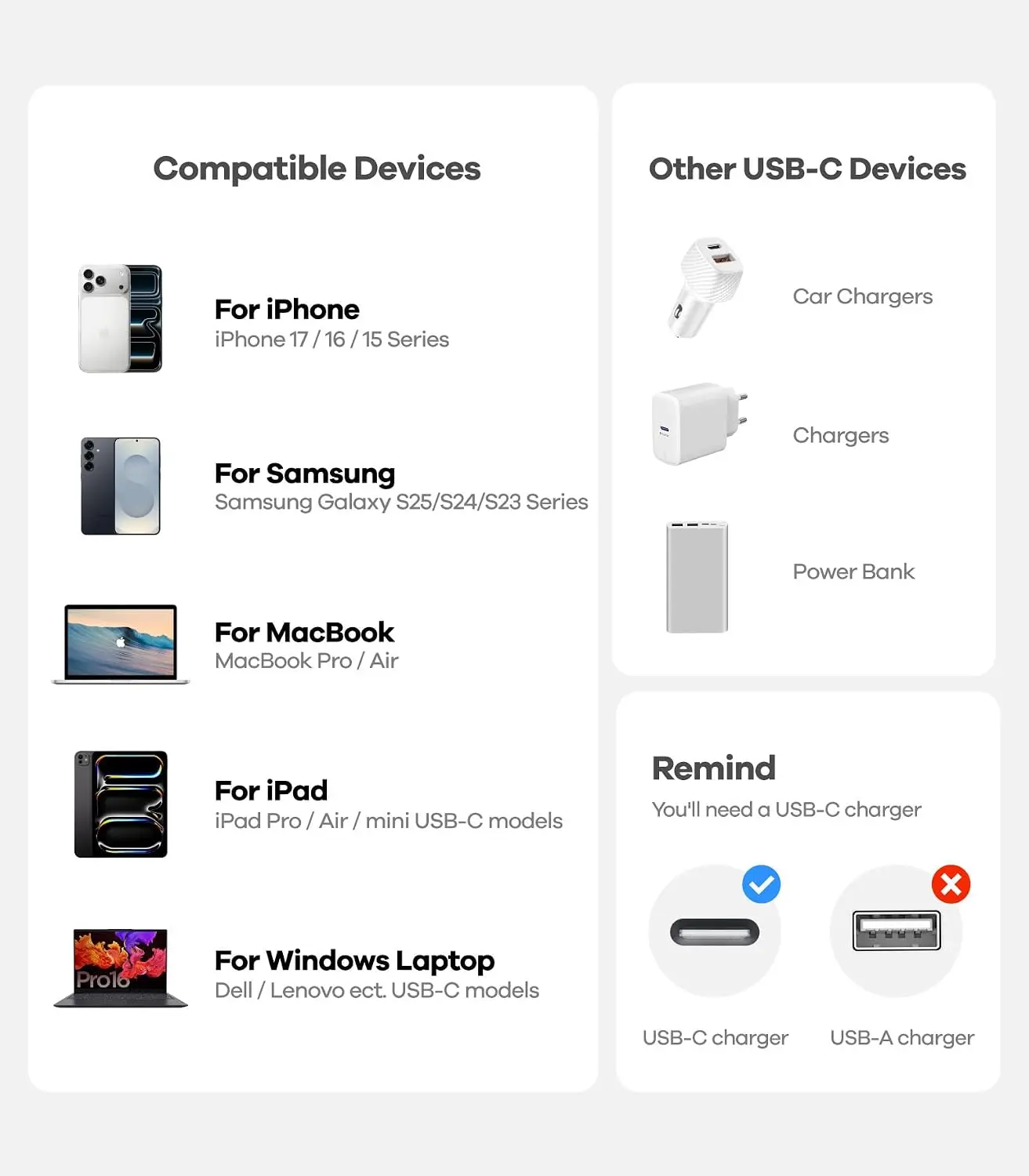AULUMU M07 USB-C naar USB-C Kabel 240W Fast Charge 10Gbps 4K 60Hz 2 M Aluminium afbeelding 10
