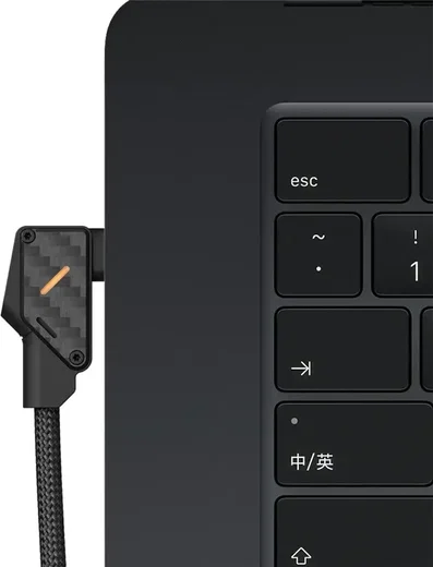 AULUMU M07 USB-C naar USB-C Kabel 240W Fast Charge 10Gbps 4K 60Hz 2 M Carbon afbeelding 6