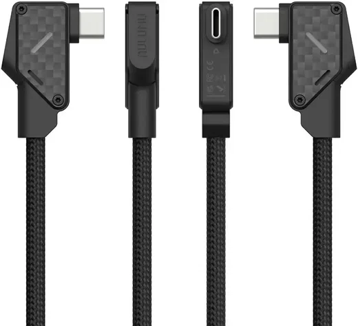 AULUMU M07 USB-C naar USB-C Kabel 240W Fast Charge 10Gbps 4K 60Hz 2 M Carbon afbeelding 4