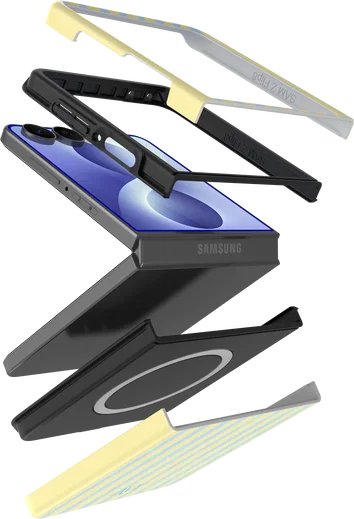 AVY Samsung Galaxy Z Flip 8 Hoesje MagSafe Back Cover Lemon Sky afbeelding 14