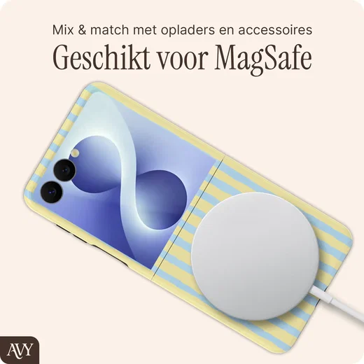 AVY Samsung Galaxy Z Flip 8 Hoesje MagSafe Back Cover Lemon Sky afbeelding 6