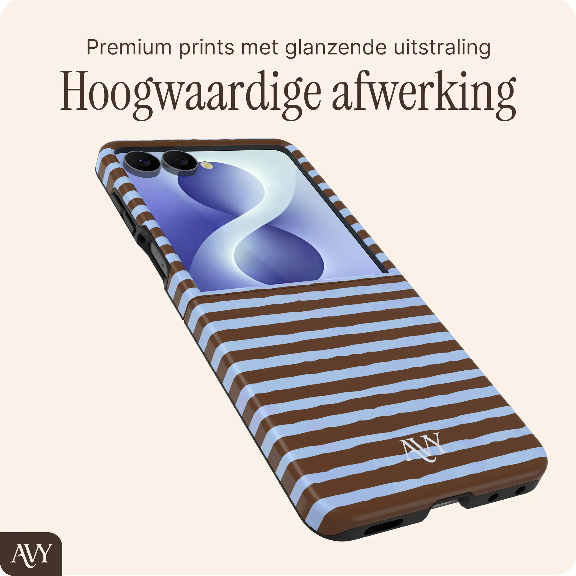 AVY Samsung Galaxy Z Flip 8 Hoesje MagSafe Back Cover Ocean Latte afbeelding 7