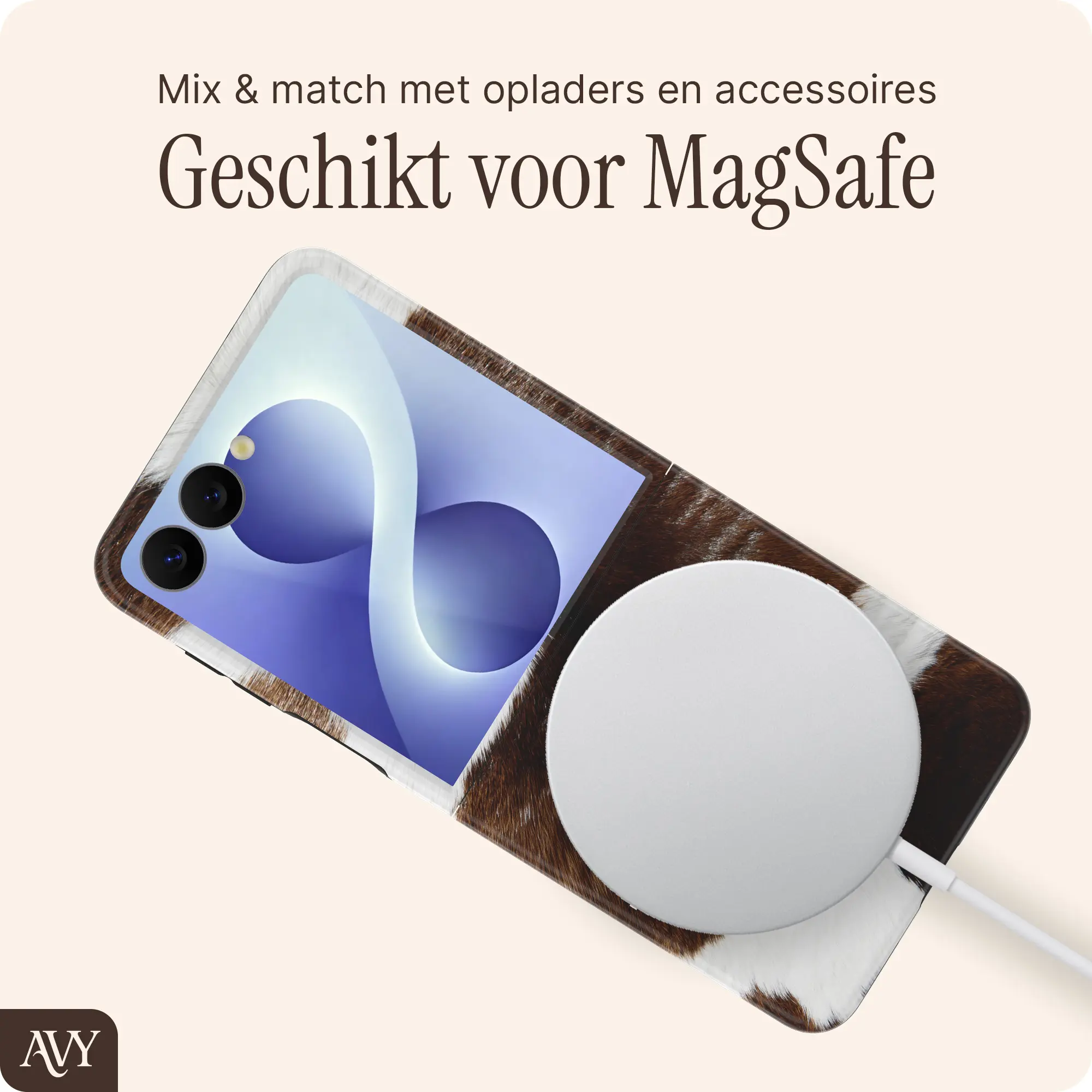 AVY Samsung Galaxy Z Flip 8 Hoesje MagSafe Back Cover Rodeo Muse afbeelding 6