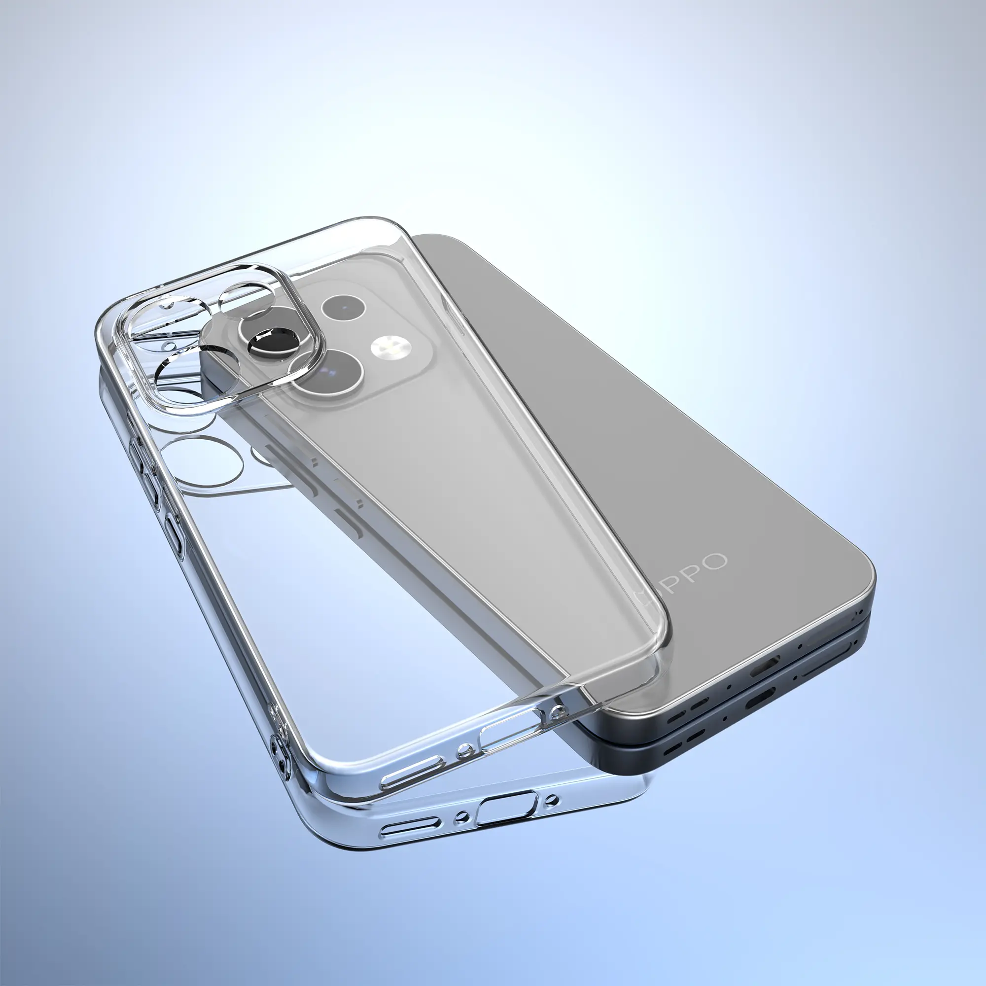 Oppo Reno 16 Pro Hoesje Dun TPU Back Cover Transparant afbeelding 9