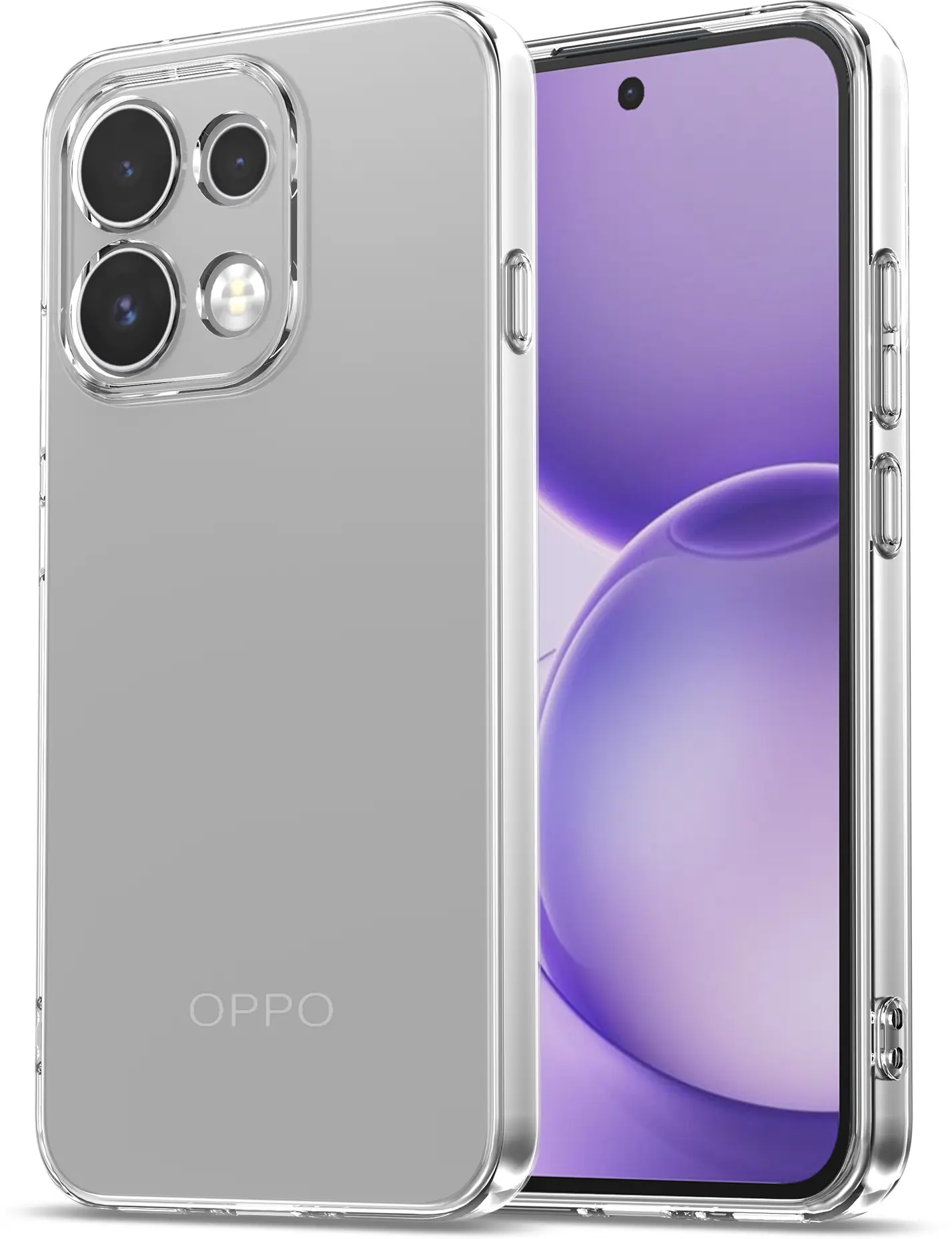 Oppo Reno 16 Pro Hoesje Dun TPU Back Cover Transparant afbeelding 1