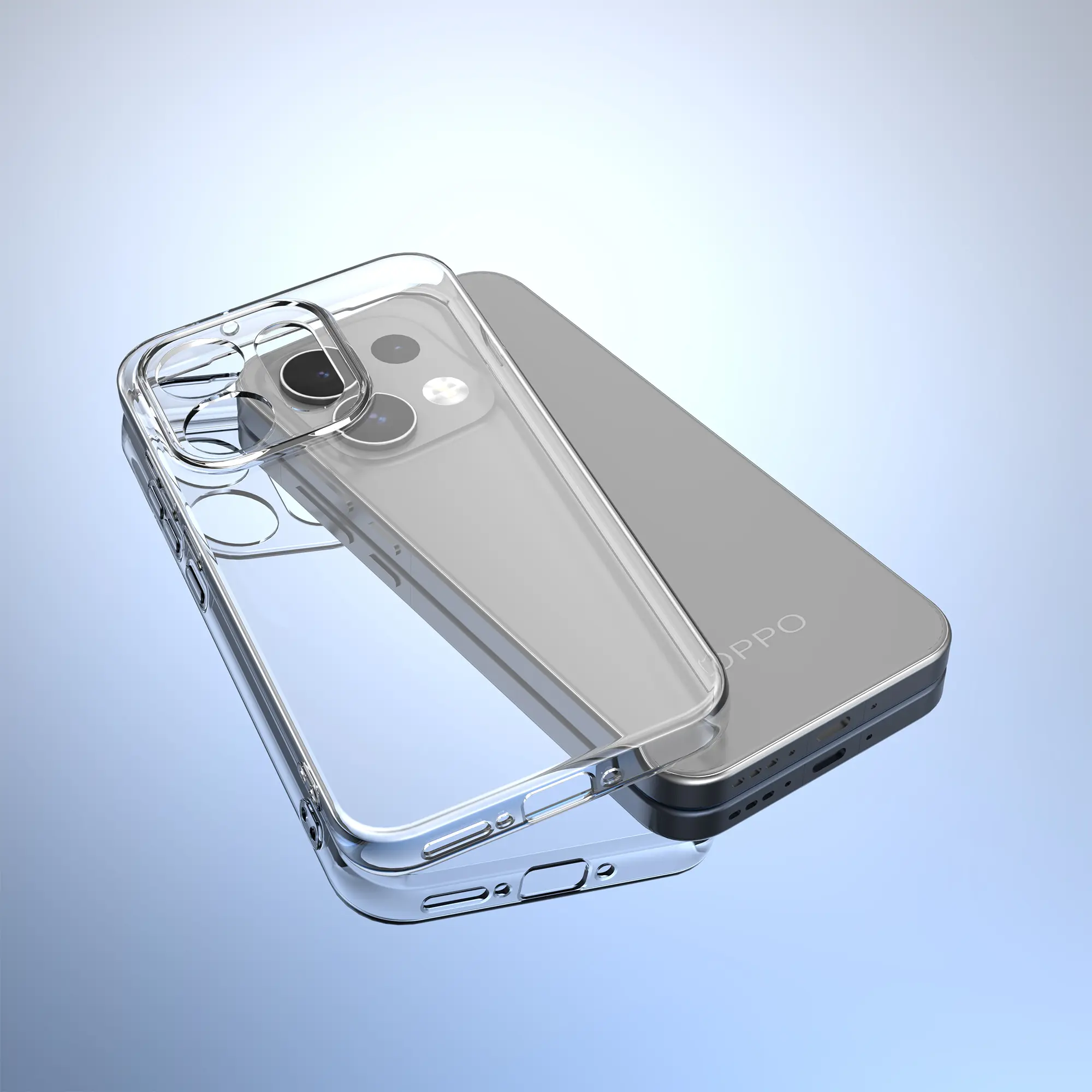 Oppo Reno 16 Hoesje Dun TPU Back Cover Transparant afbeelding 9