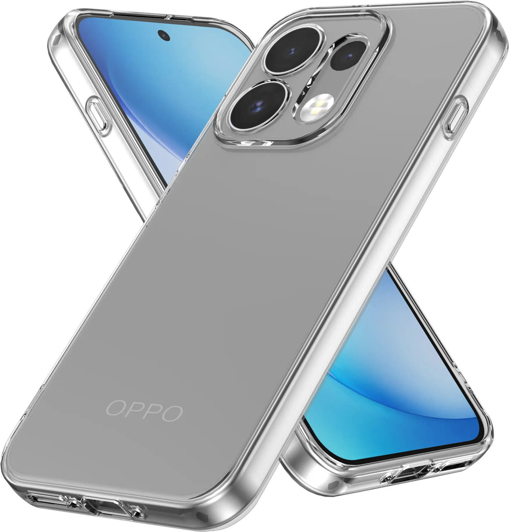 Oppo Reno 16 Hoesje Dun TPU Back Cover Transparant afbeelding 2