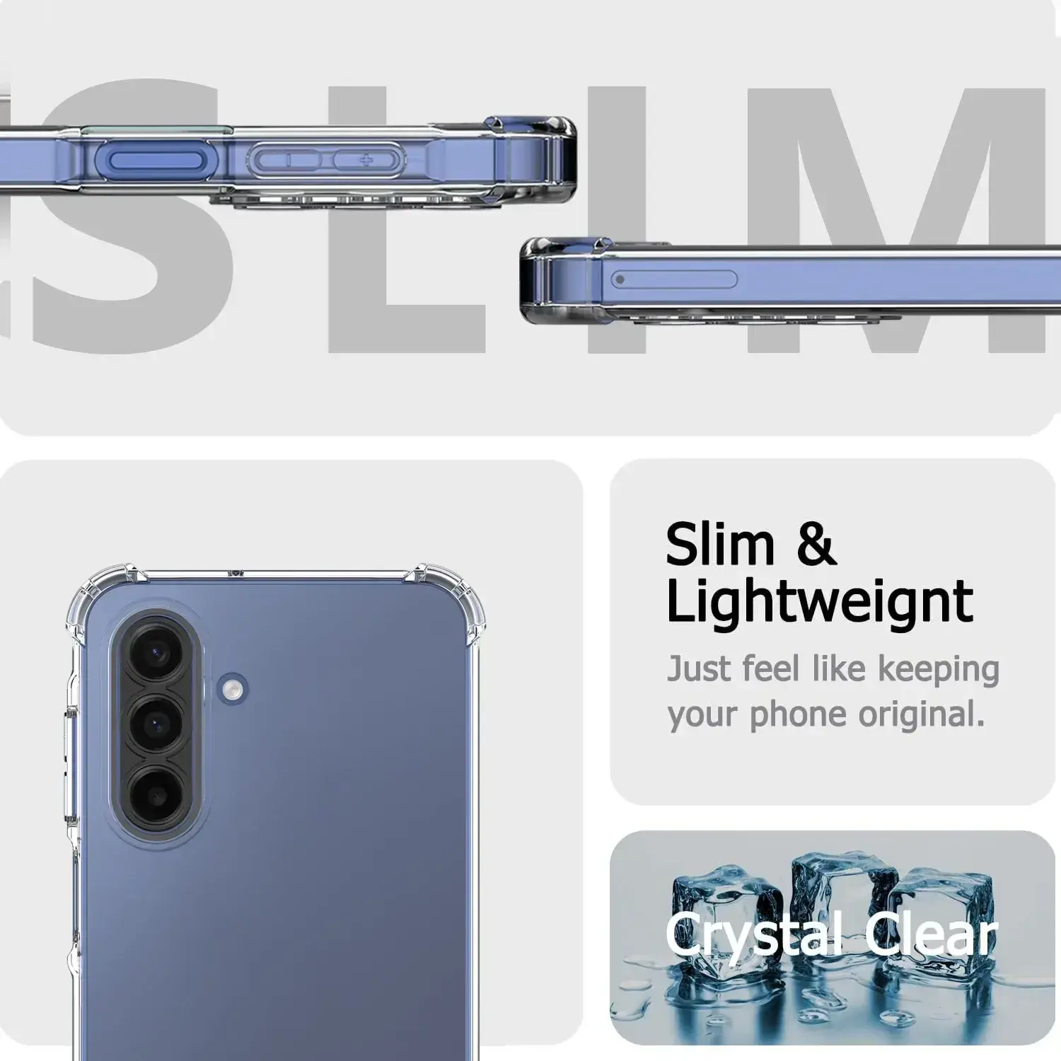 Samsung Galaxy A18 Hoesje Schokbestendig en Dun TPU Back Cover Transparant afbeelding 2
