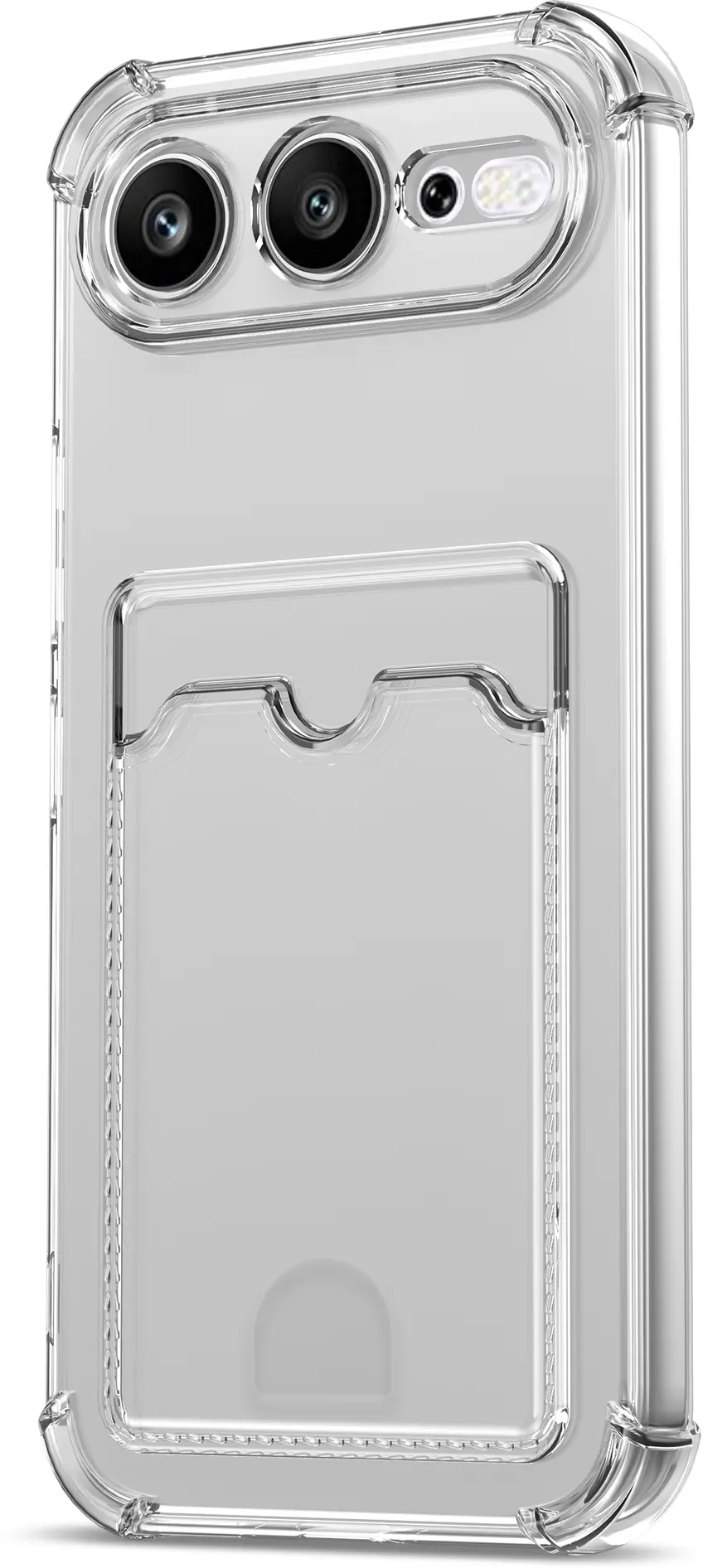 Honor 600 Pro / 600 Hoesje Dun TPU met Pasjeshouder Back Cover Transparant afbeelding 4