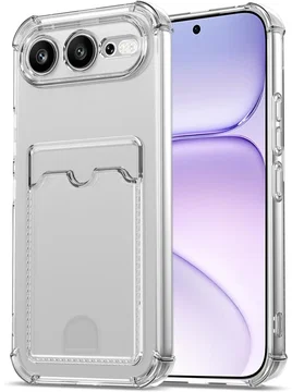 Honor 600 Pro / 600 Hoesje Dun TPU met Pasjeshouder Back Cover Transparant