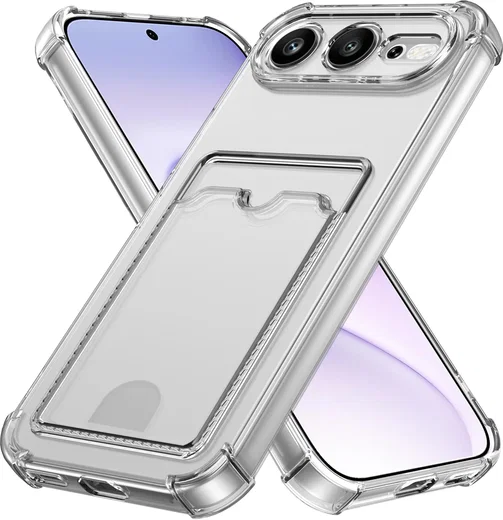 Honor 600 Pro / 600 Hoesje Dun TPU met Pasjeshouder Back Cover Transparant afbeelding 2