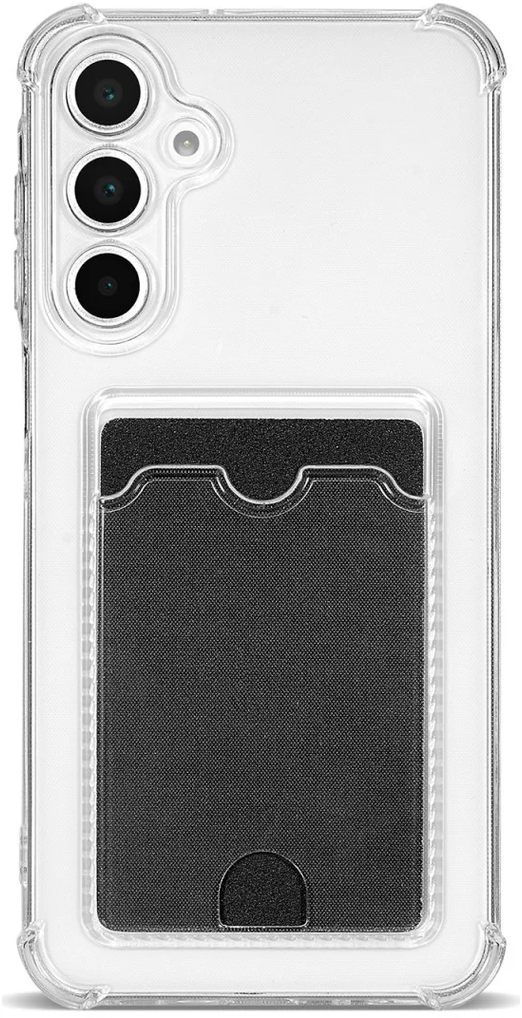 Samsung Galaxy A18 Hoesje Dun TPU met Pasjeshouder Back Cover Transparant afbeelding 8