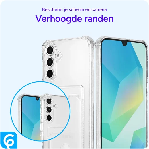 Samsung Galaxy A18 Hoesje Dun TPU met Pasjeshouder Back Cover Transparant afbeelding 4