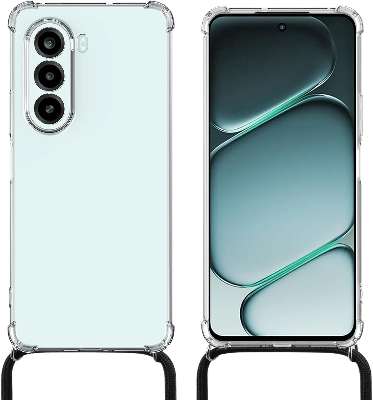 OnePlus Nord CE 6 Lite Hoesje met Koord Schokbestendig TPU Transparant afbeelding 7