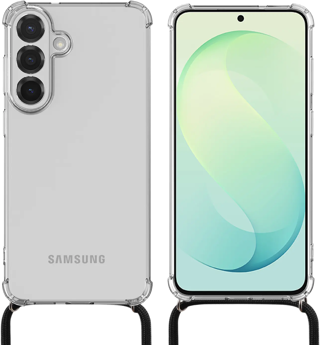 Samsung Galaxy S26 FE Hoesje met Koord Schokbestendig TPU Transparant afbeelding 7