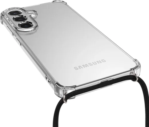 Samsung Galaxy S26 FE Hoesje met Koord Schokbestendig TPU Transparant afbeelding 4