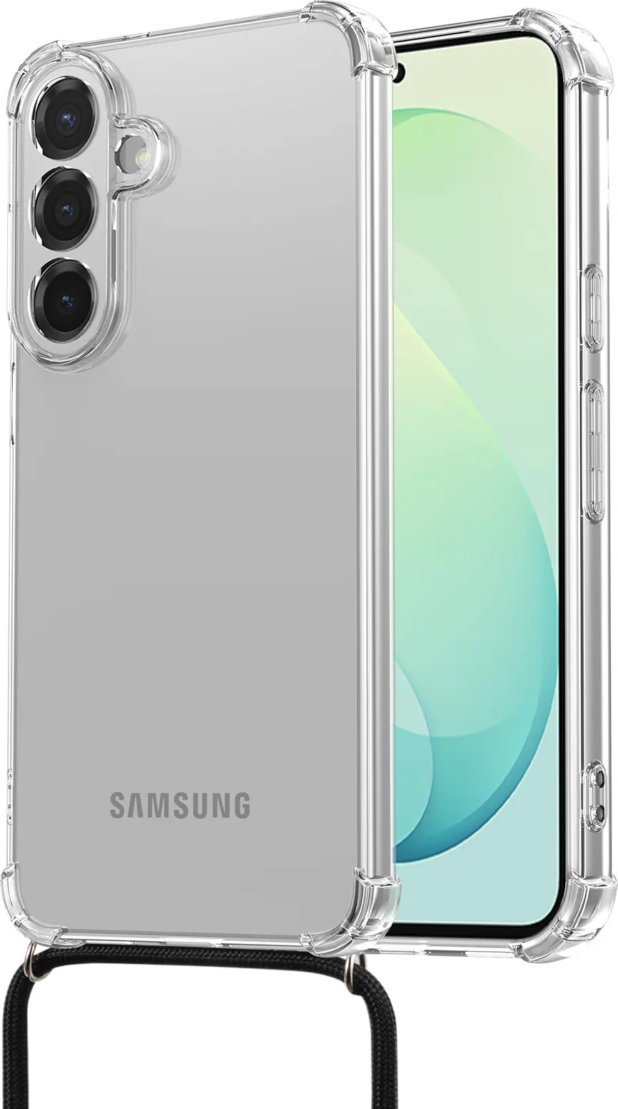 Samsung Galaxy S26 FE Hoesje met Koord Schokbestendig TPU Transparant afbeelding 2