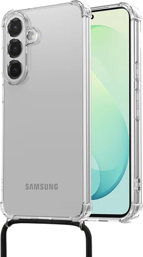 Samsung Galaxy S26 FE Hoesje met Koord Schokbestendig TPU Transparant afbeelding 2