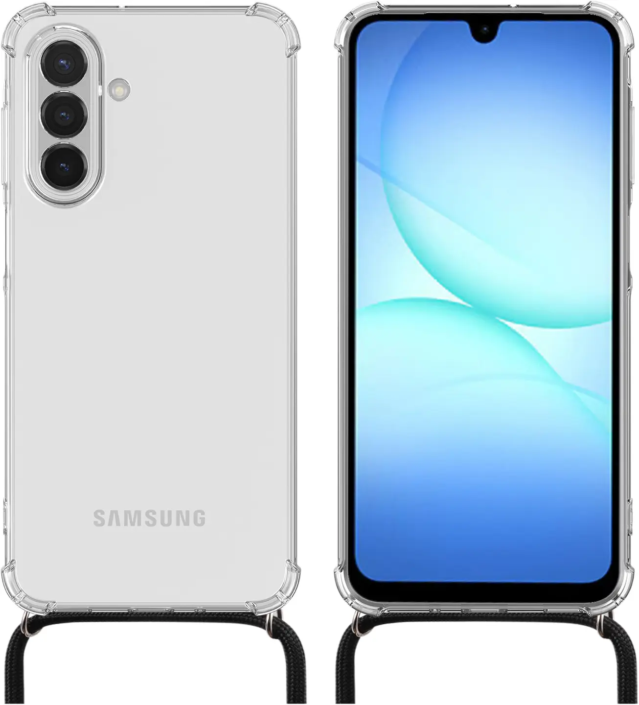 Samsung Galaxy A18 Hoesje met Koord Schokbestendig TPU Transparant afbeelding 14