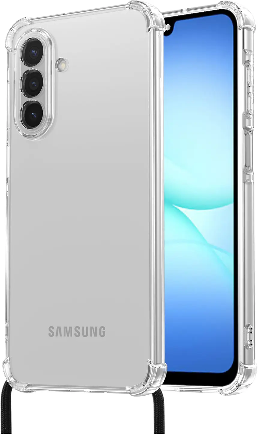 Samsung Galaxy A18 Hoesje met Koord Schokbestendig TPU Transparant afbeelding 3