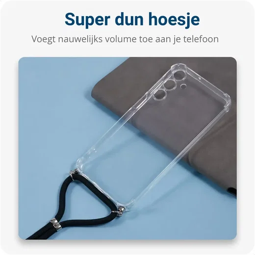 Samsung Galaxy A18 Hoesje met Koord Schokbestendig TPU Transparant afbeelding 6