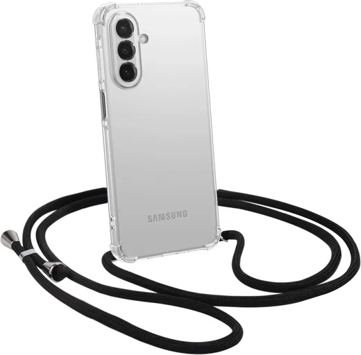 Samsung Galaxy A18 Hoesje met Koord Schokbestendig TPU Transparant afbeelding 2