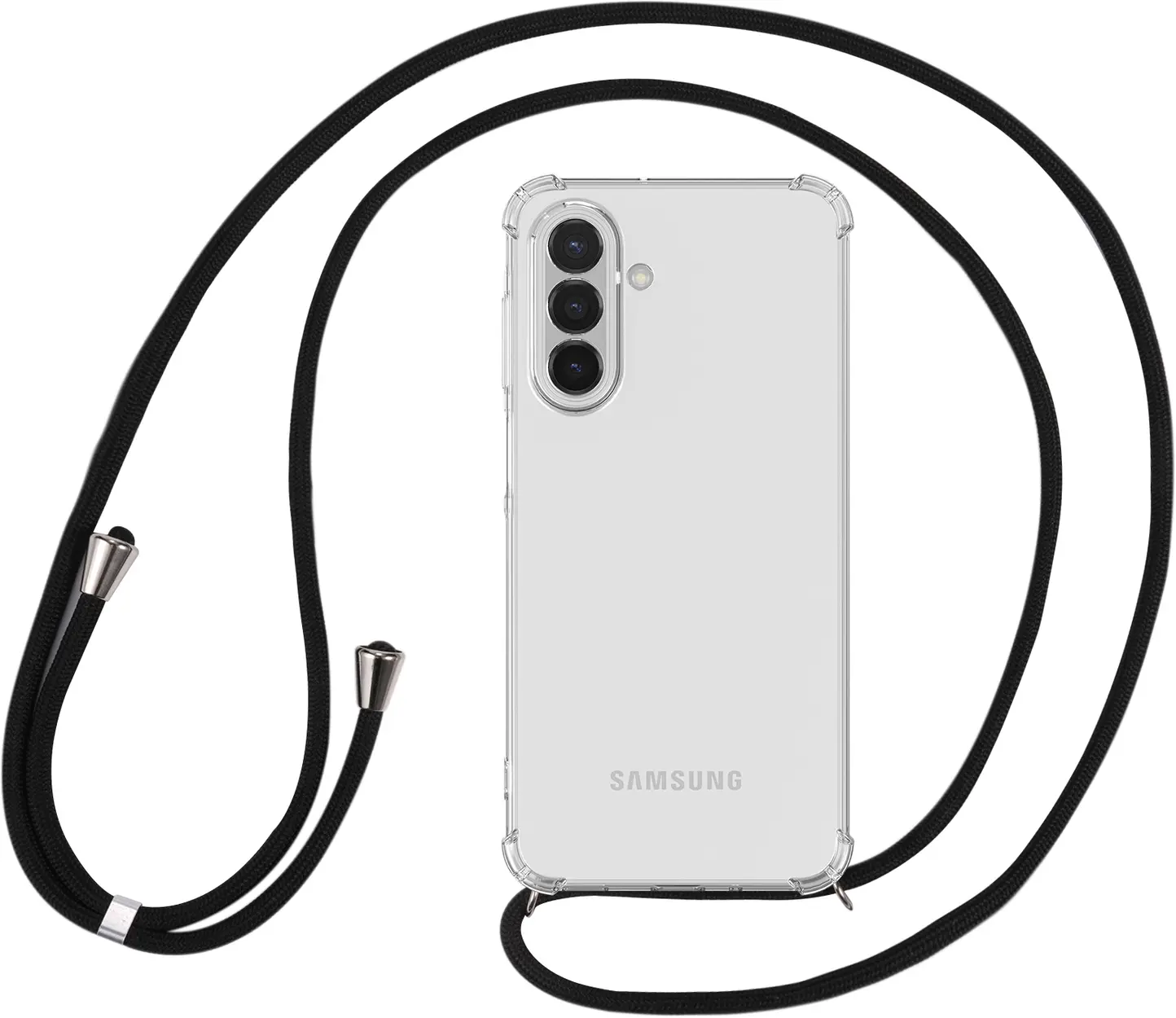 Samsung Galaxy A18 Hoesje met Koord Schokbestendig TPU Transparant afbeelding 1