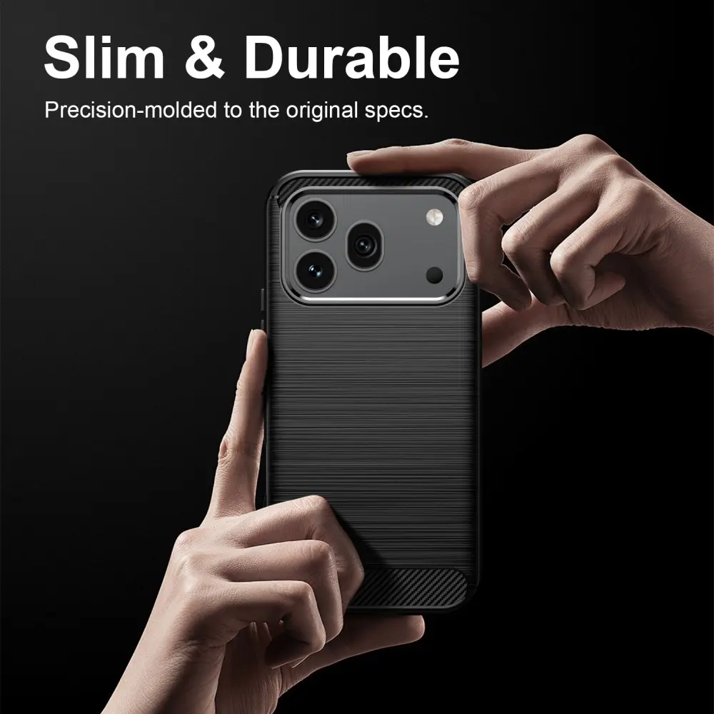 Honor 600 / 600 Pro Hoesje Geborsteld TPU Flexibele Back Cover Zwart afbeelding 10