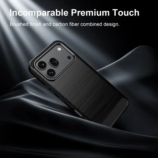 Honor 600 / 600 Pro Hoesje Geborsteld TPU Flexibele Back Cover Zwart afbeelding 11