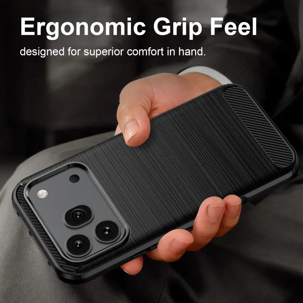 Honor 600 / 600 Pro Hoesje Geborsteld TPU Flexibele Back Cover Zwart afbeelding 9