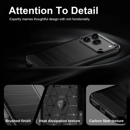 Honor 600 / 600 Pro Hoesje Geborsteld TPU Flexibele Back Cover Zwart afbeelding 7