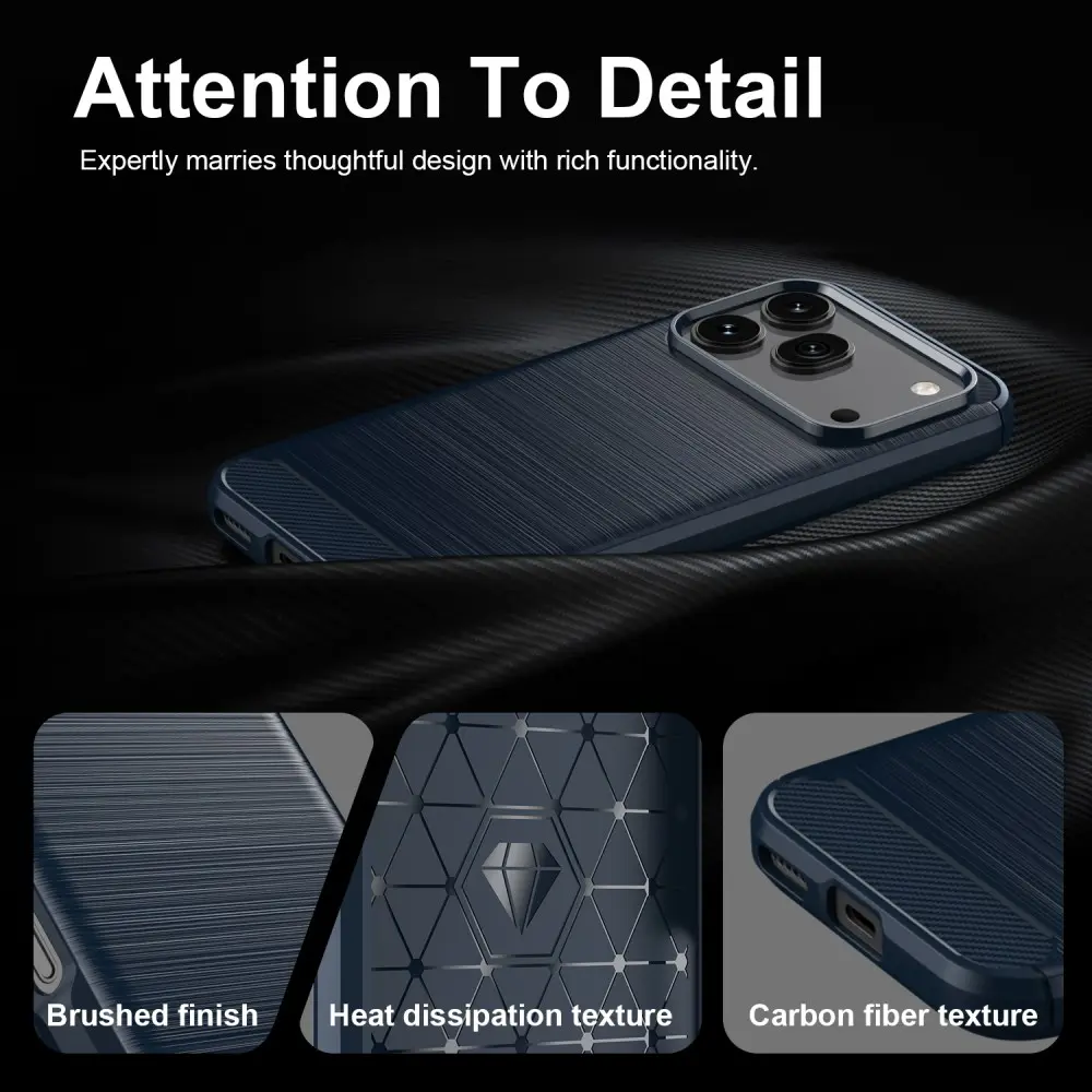 Honor 600 / 600 Pro Hoesje Geborsteld TPU Flexibele Back Cover Blauw afbeelding 7