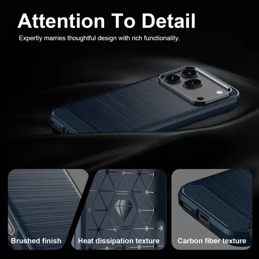 Honor 600 / 600 Pro Hoesje Geborsteld TPU Flexibele Back Cover Blauw afbeelding 7