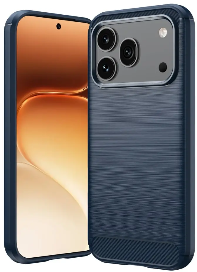 Honor 600 / 600 Pro Hoesje Geborsteld TPU Flexibele Back Cover Blauw afbeelding 1