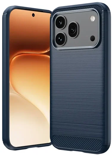 Honor 600 / 600 Pro Hoesje Geborsteld TPU Flexibele Back Cover Blauw afbeelding 1