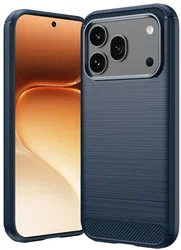 Honor 600 / 600 Pro Hoesje Geborsteld TPU Flexibele Back Cover Blauw afbeelding