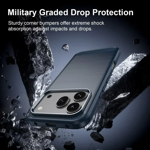 Honor 600 / 600 Pro Hoesje Geborsteld TPU Flexibele Back Cover Blauw afbeelding 2
