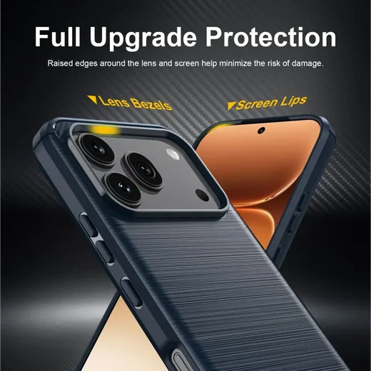 Honor 600 / 600 Pro Hoesje Geborsteld TPU Flexibele Back Cover Blauw afbeelding 4