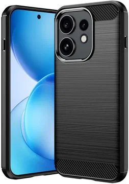 Oppo Reno 16 / 16 Pro Hoesje Geborsteld TPU Flexibele Back Cover Zwart