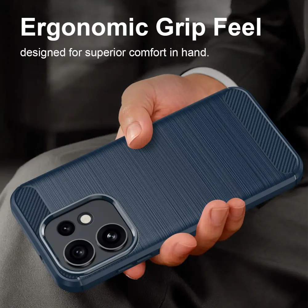 Oppo Reno 16 / 16 Pro Hoesje Geborsteld TPU Flexibele Back Cover Blauw afbeelding 9