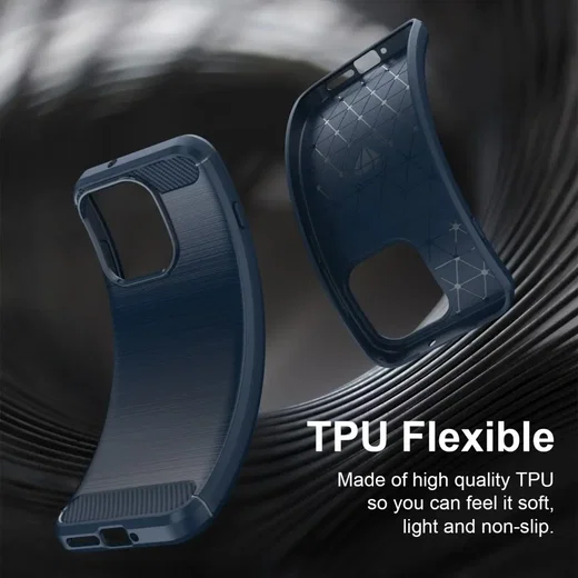Oppo Reno 16 / 16 Pro Hoesje Geborsteld TPU Flexibele Back Cover Blauw afbeelding 6