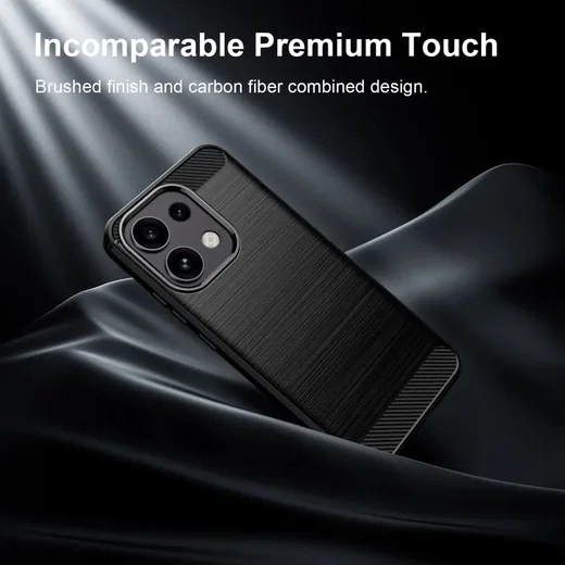 Oppo Reno 16 F Hoesje Geborsteld TPU Flexibele Back Cover Zwart afbeelding 11
