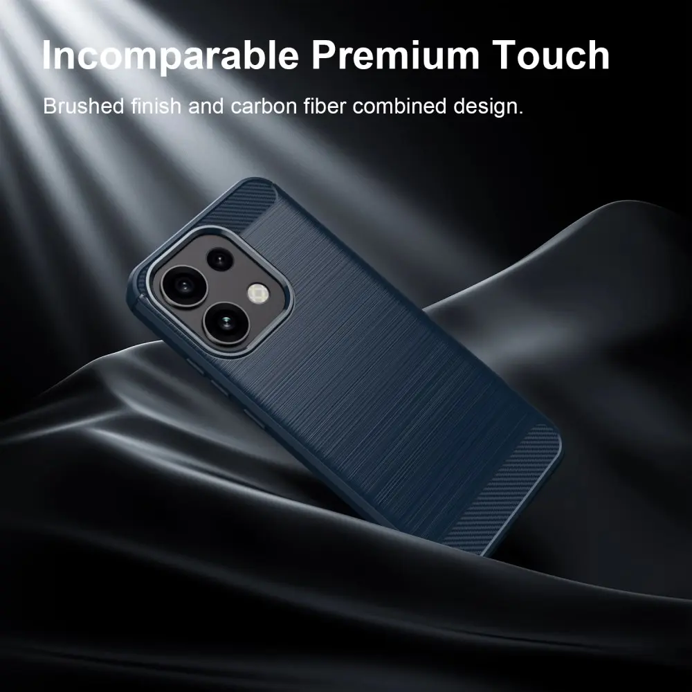Oppo Reno 16 F Hoesje Geborsteld TPU Flexibele Back Cover Blauw afbeelding 11