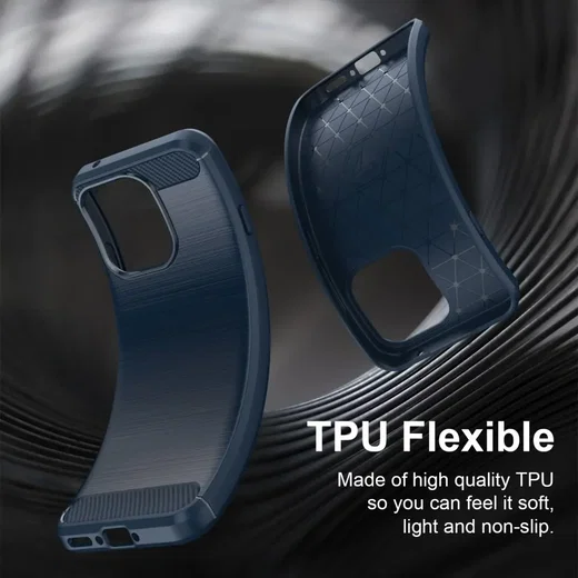 Oppo Reno 16 F Hoesje Geborsteld TPU Flexibele Back Cover Blauw afbeelding 6