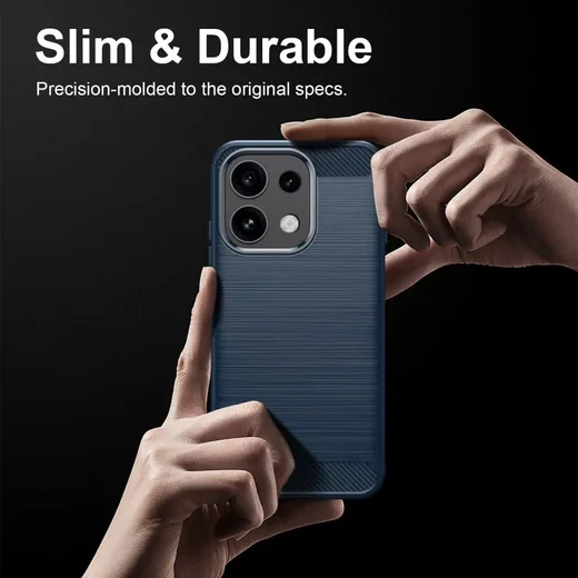 Oppo Reno 16 F Hoesje Geborsteld TPU Flexibele Back Cover Blauw afbeelding 10
