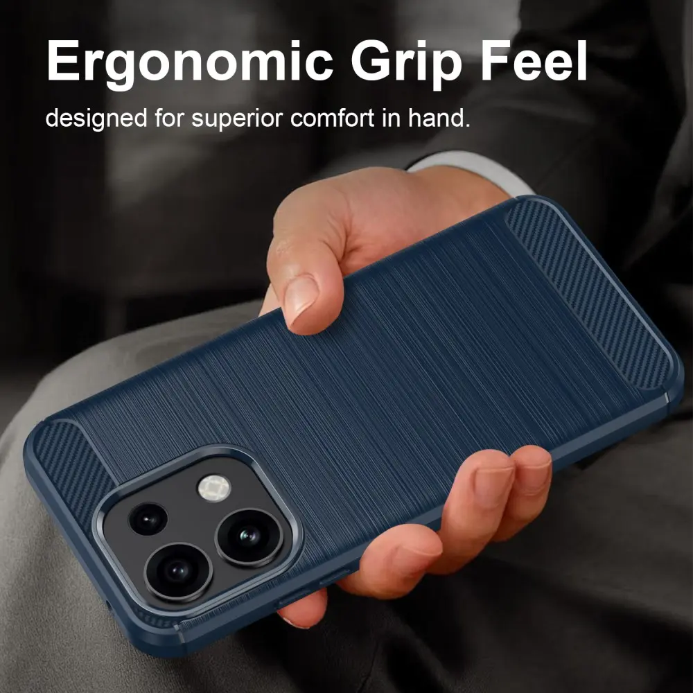 Oppo Reno 16 F Hoesje Geborsteld TPU Flexibele Back Cover Blauw afbeelding 9